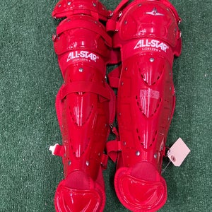Red All Star Player's Series Catcher's Leg Guard (New)
