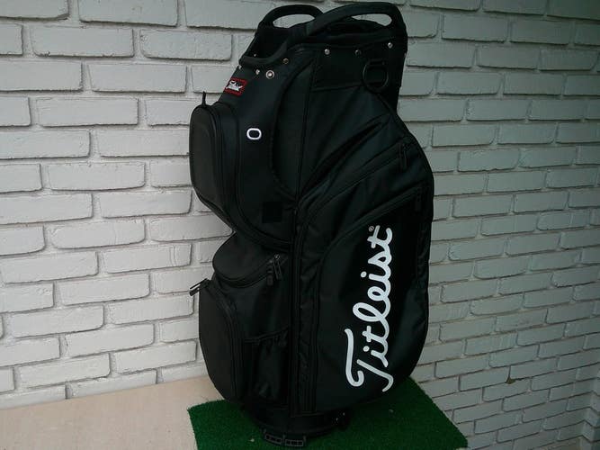 TITLEIST GOLF 2025 Cart 14 Lightweight Bag Black w/ Rain Cover