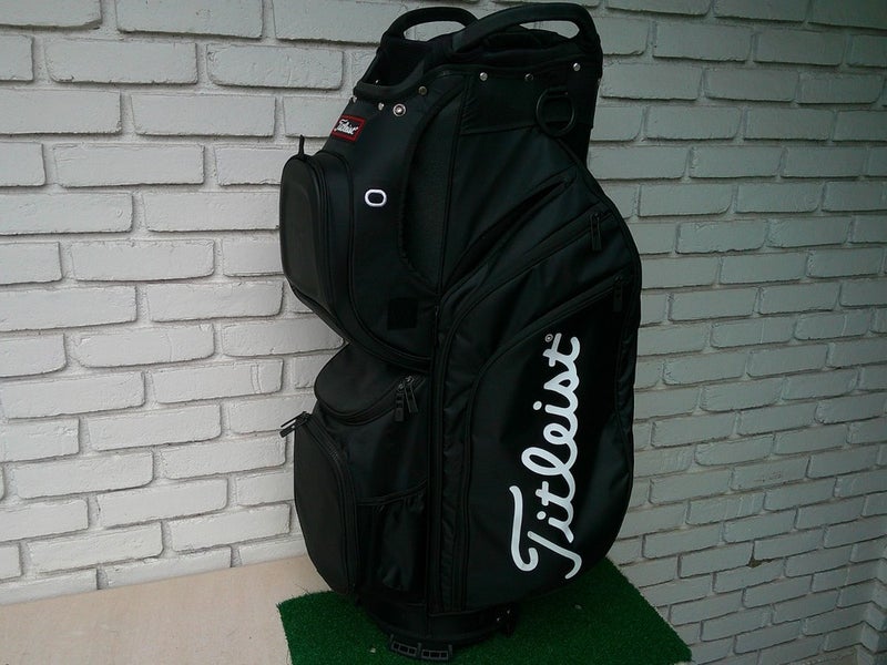 TITLEIST GOLF 2025 Cart 14 Lightweight Bag Black w/ Rain Cover