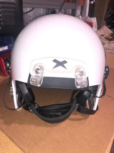USED XENITH X2E+ ADULT FOOTBALL HELMET - LARGE - METALLIC WHITE