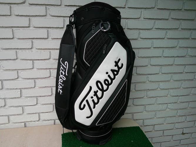 TITLEIST GOLF 2025 Mid-Size Staff/ 6-Way Staff/Cart Bag - Black/White
