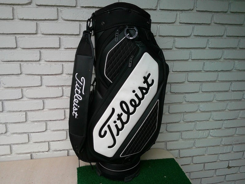 TITLEIST GOLF 2025 Mid-Size Staff/ 6-Way Staff/Cart Bag - Black/White