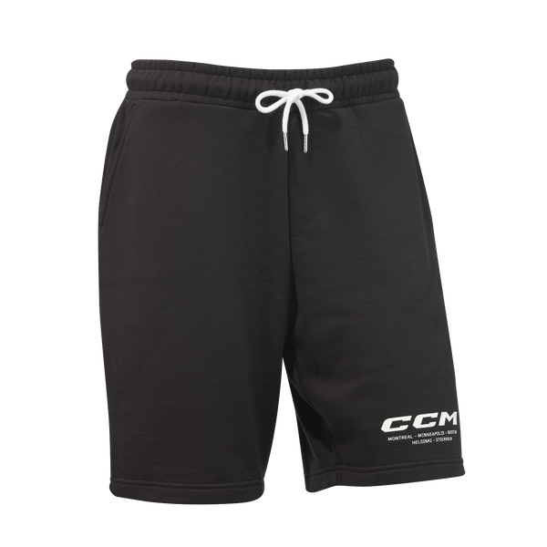 New CCM Black Monochrome Fleece Short | Senior XL | #191520492137