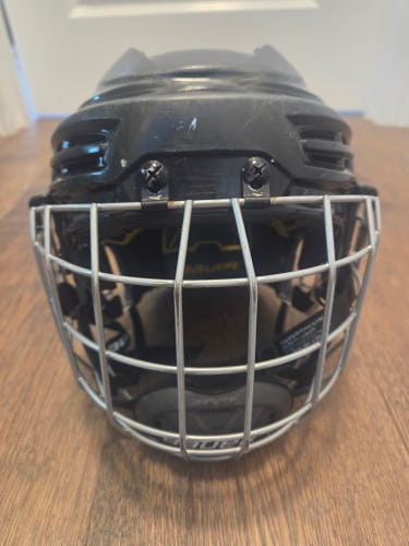 Youth Bauer Re-Akt 100 black Helmet with cage HECC certified (Used)