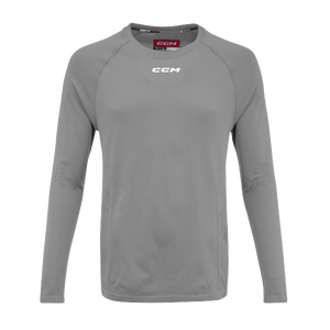 New CCM Dark Grey Long Sleeve Training Tee | Senior L | #191520704711