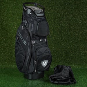 SUN MOUNTAIN C130 CART BAG 14-WAY PUTT WELL GOLF BAG BLACK, CLUB LOGO EXCELLENT!