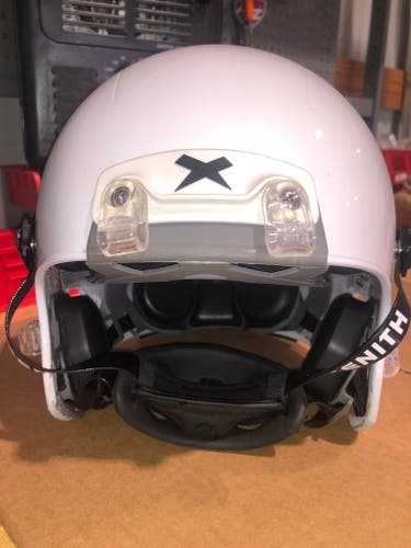 USED XENITH X2E+ ADULT FOOTBALL HELMET - LARGE - METALLIC WHITE