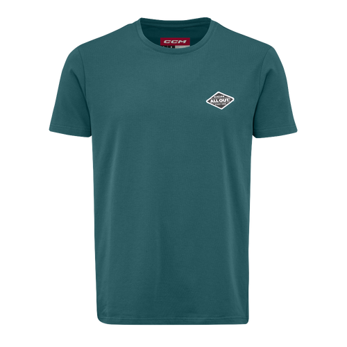 New CCM Teal All Outside Short Sleeve Tee | Senior XL | #191520734275