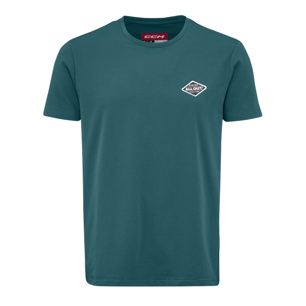 New CCM Teal All Outside Short Sleeve Tee | Senior XL | #191520734275