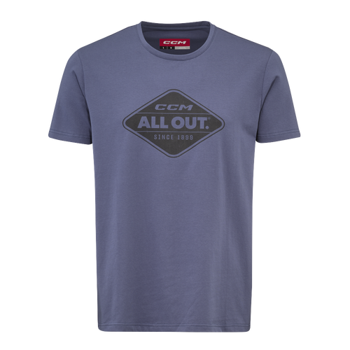 New CCM Blue All Outside Short Sleeve Tee | Senior XXL | #191520734558