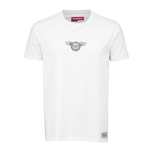New CCM White Monochrome Short Sleeve Wings Tee | Senior XXL | #191520735340