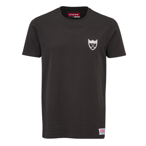 New CCM Black Monochrome Short Sleeve Shield Tee | Youth L | #191520735449