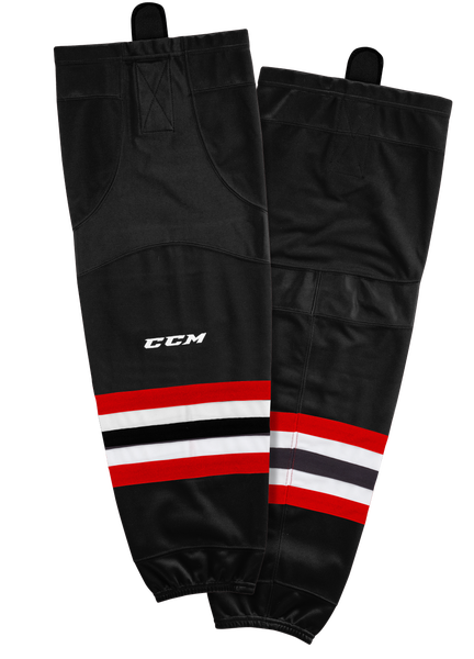 New CCM Black Quicklite Game Socks | Junior | #191520008390