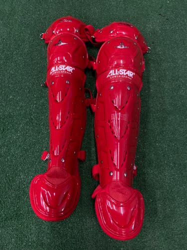Red All Star LGW14.5FP Catcher's Leg Guards (New)