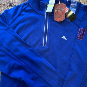 Tommy Bahama NFL NY Giants GOAL LINE 1/4 Zip Sweatshirt Womens MED - NWT