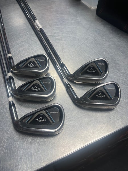 Men's Callaway Edge Right Handed Iron Set Regular Flex (5 Clubs) #7 - #9, PW, SW Steel Shaft (Used)