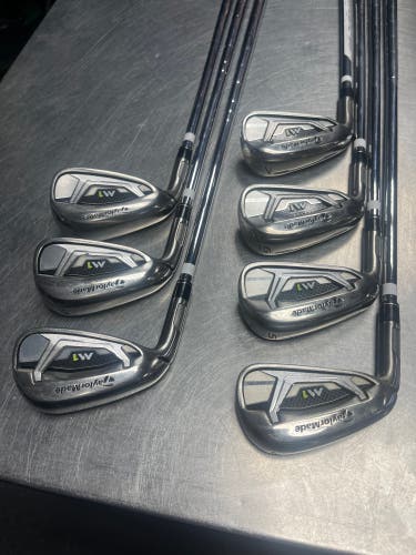 Men's TaylorMade M1 Left Hand Iron Set Stiff Flex Steel Shaft (Used)