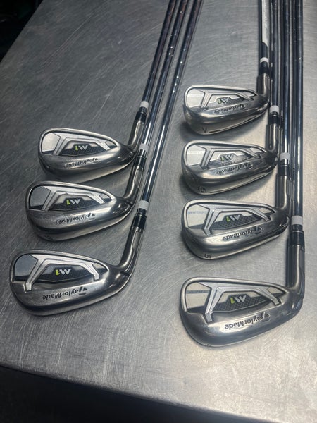 Men's TaylorMade M1 Left Hand Iron Set Stiff Flex Steel Shaft (Used)