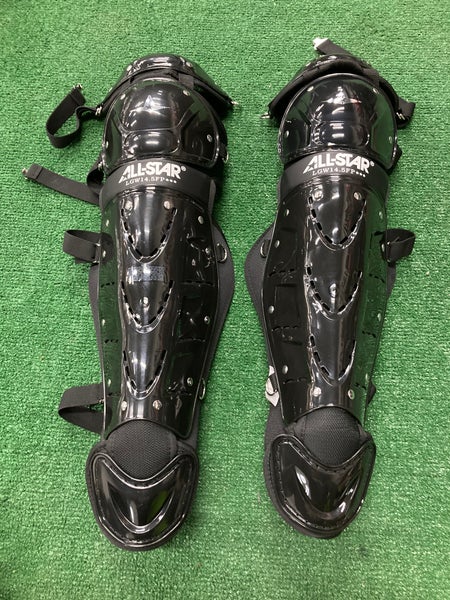 Black All Star LGW14.5FP Catcher's Leg Guards (New)