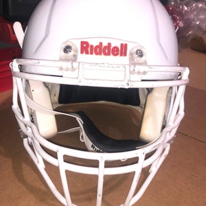 USED RIDDELL SPEED ADULT HELMET - LARGE - METALLIC WHITE