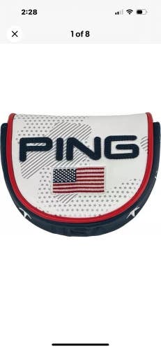Ping Patriot Mallet Putter Headcover Limited Edition USA Flag Red White Blue New