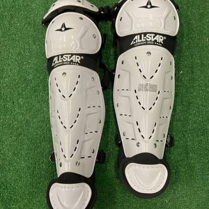 White All Star Advanced Series Catcher's Leg Guards (New) Medium