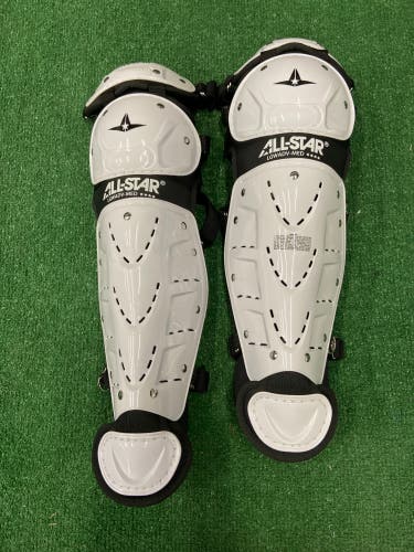 White All Star Advanced Series Catcher's Leg Guards (New) Medium
