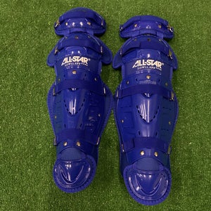 Blue 11.5" All Star LGW11.5FP Catcher's Leg Guards (New)