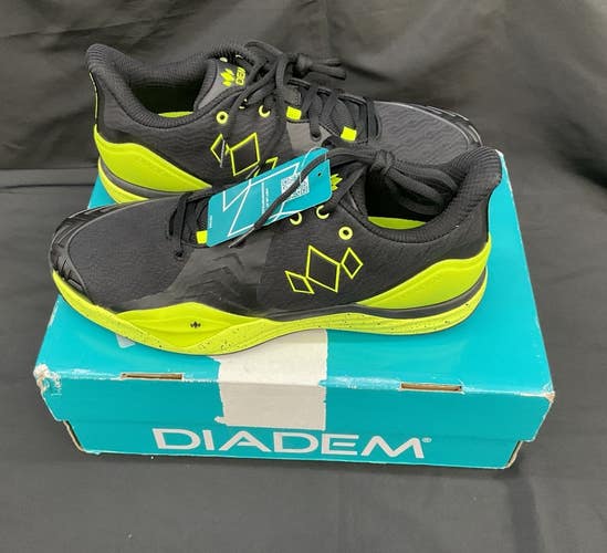 Diadem Mens Court Burst Court Shoes Size 10.5 (Black/Yellow) Never Worn