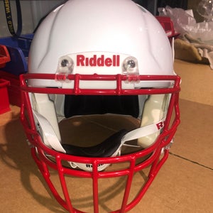 USED RIDDELL SPEED ADULT HELMET - LARGE - METALLIC WHITE