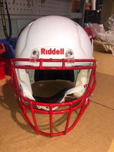USED RIDDELL SPEED ADULT HELMET - LARGE - METALLIC WHITE