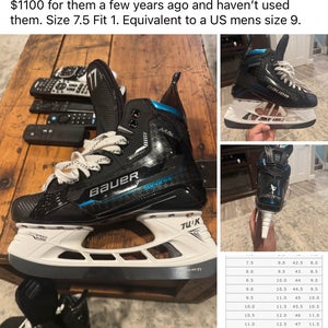 2022 Bauer Supreme Mach Hockey Skates Regular Width 7.5 (New)