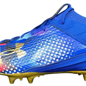 Blue Men's Size M 13.5 (W 14.5) Adult Under Armour Molded Cleats Cleats (New)