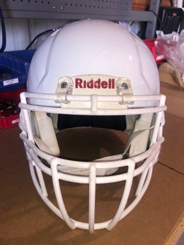 USED RIDDELL SPEED ADULT HELMET - LARGE - METALLIC WHITE