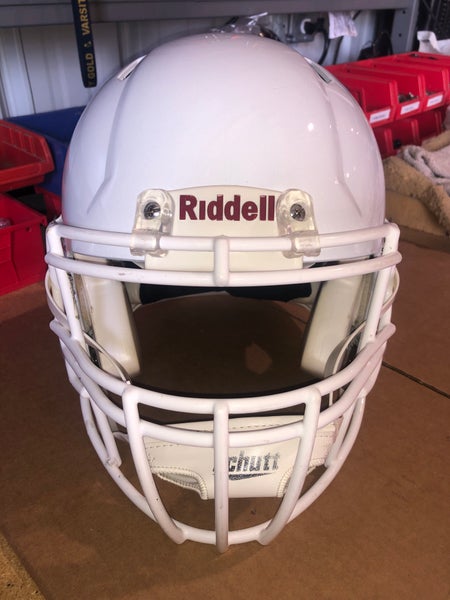 USED RIDDELL SPEED ADULT HELMET - LARGE - METALLIC WHITE