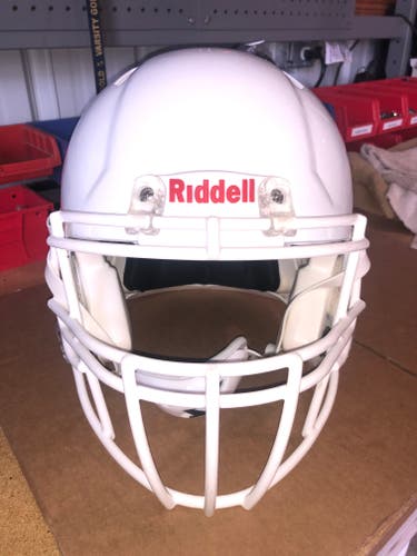 USED RIDDELL SPEED ADULT HELMET - LARGE - METALLIC WHITE