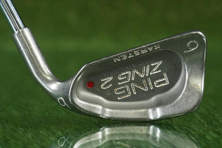 PING ZING 2 KARSTEN 6 IRON DGS STEEL STIFF FLEX RED DOT RH ~ LOOK!!