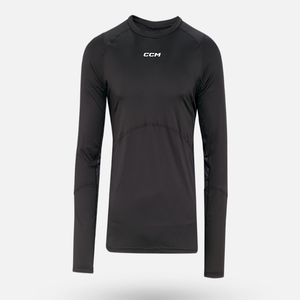 New CCM Black Baselayer Long Sleeve Top with Gel | Youth XL | #191520511043