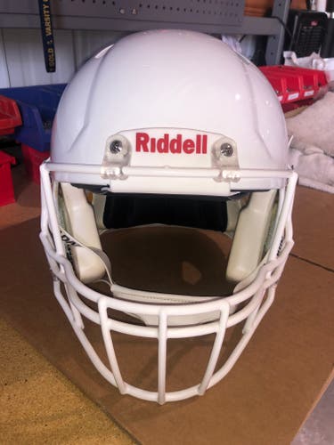 USED RIDDELL SPEED ADULT HELMET - LARGE - METALLIC WHITE