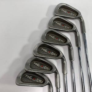 Ping Eye 2 + Iron Set 3-8 Red Dot 1* Flat Karsten ZZ-Lite Stiff Steel Mens RH