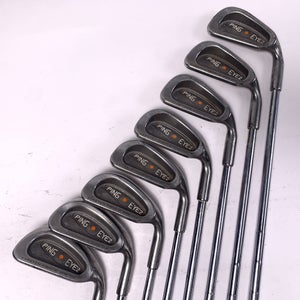Ping Eye 2 Iron Set 3-PW Orange Dot 2* Flat KT-Shaft Stiff Steel Mens RH