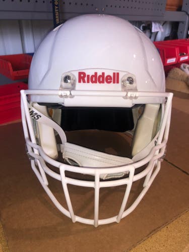 USED RIDDELL SPEED ADULT HELMET - LARGE - METALLIC WHITE