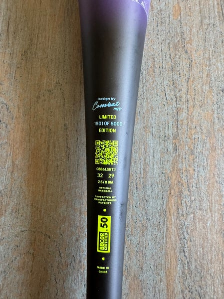 COMBAT MFG Midnight Rodeo "Work to Shine" SPEC-A1 BBCOR Bat 32/29 Limited 1801/5000