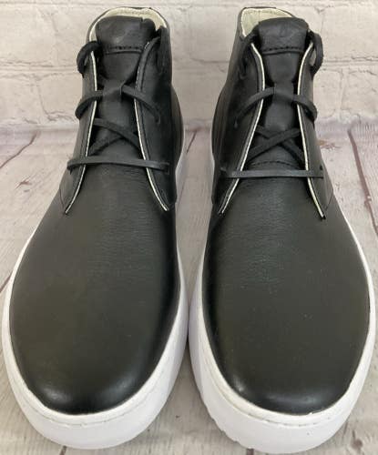 Sperry Top Sider Mens High Top Leather Shoes Size Nine Medium Toe Box Black