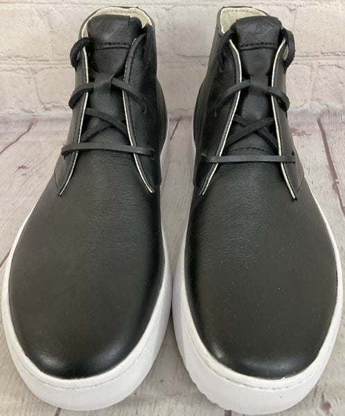 Sperry Top Sider Mens High Top Leather Shoes Size Nine Medium Toe Box Black