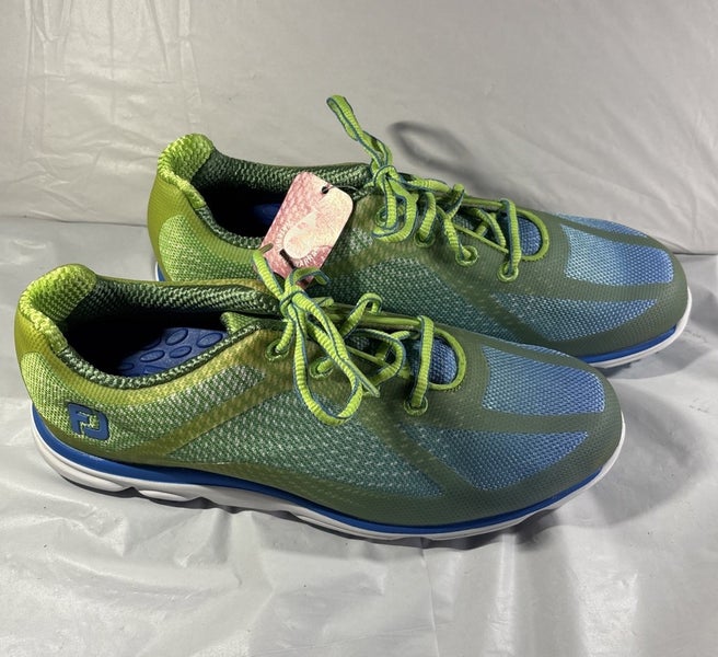 Footjoy FJ EmPower Spikeless Golf Shoes Green/Blue 98001 Womens Size 8 M NEW
