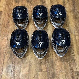 6 Navy Blue/White Adult Cascade R Helmets