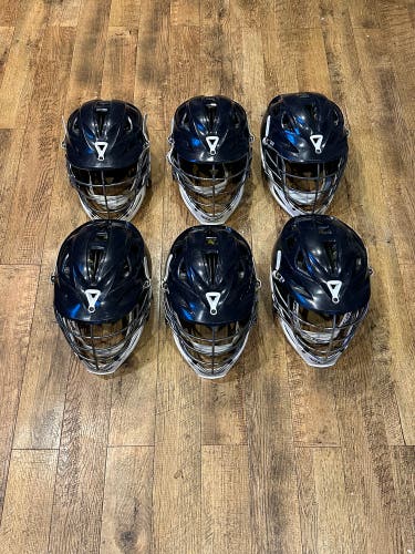 6 Navy Blue/White Adult Cascade R Helmets