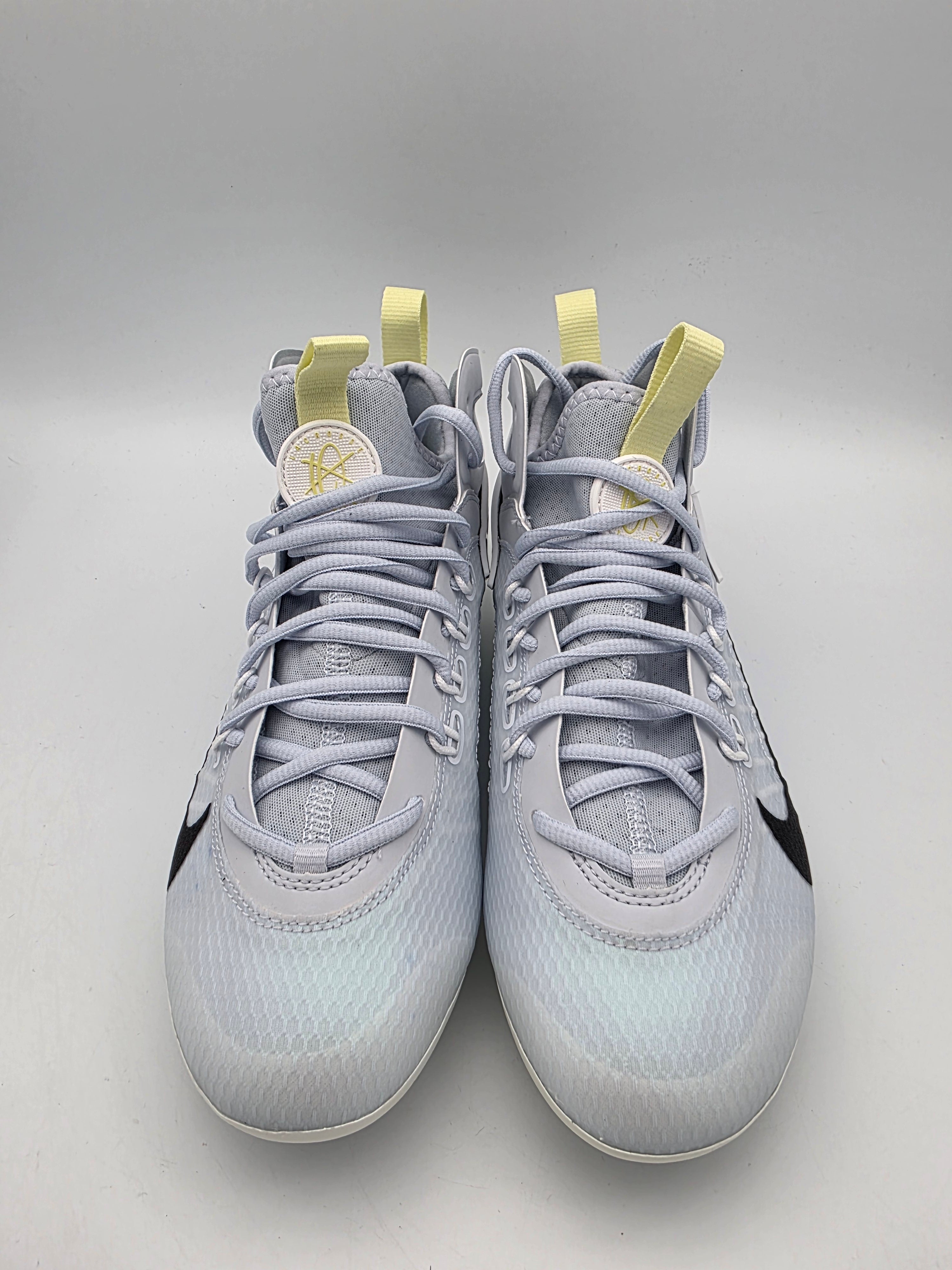 Nike Huarache 9 Elite Mid Lax SE Grey Cleats FV6149-001 