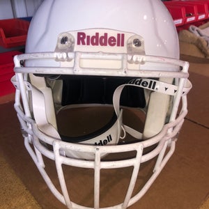 USED RIDDELL SPEED ADULT HELMET - MEDIUM - METALLIC WHITE